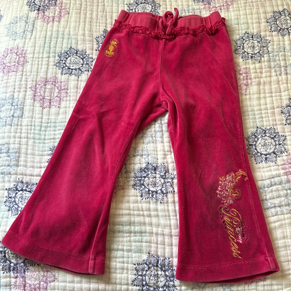 DISNEY PRINCESS DEEP ROSY PINK SWEATPANTS SIZE 3T